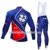 Set Fietsshirt Lange Mouw + Lange Koersbroek 2018 FDJ N002